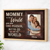 Custom Photo Mom To The World You Are One Person But Us Canvas Personalized Mother’s Day Gift For Mommy - Natural Frame