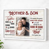 Custom Photo Mother And Son Canvas Wall Art Celebrating Mother’s Day Gift For Mom from - White Frame / 12x9