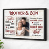 Custom Photo Mother And Son Canvas Wall Art Celebrating Mother’s Day Gift For Mom from - Black Frame / 12x9