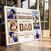 Custom Photo My Favorite Cheerleader Calls Me Dad Canvas Wall Art Personalized Father’s Day Birthday Gift From Daughter