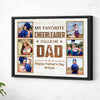 Custom Photo My Favorite Cheerleader Calls Me Dad Canvas Wall Art Personalized Father’s Day Birthday Gift From Daughter