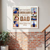 Custom Photo My Favorite Cheerleader Calls Me Dad Canvas Wall Art Personalized Father’s Day Birthday Gift From Daughter