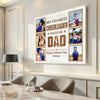Custom Photo My Favorite Cheerleader Calls Me Dad Canvas Wall Art Personalized Father’s Day Birthday Gift From Daughter