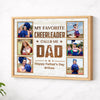 Custom Photo My Favorite Cheerleader Calls Me Dad Canvas Wall Art Personalized Father’s Day Birthday Gift From Daughter