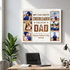 Custom Photo My Favorite Cheerleader Calls Me Dad Canvas Wall Art Personalized Father’s Day Birthday Gift From Daughter