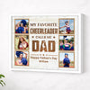 Custom Photo My Favorite Cheerleader Calls Me Dad Canvas Wall Art Personalized Father’s Day Birthday Gift From Daughter