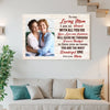 Custom Photo To My Loving Mom Canvas With Heartfelt Message Personalized Mother’s Day Gift For Mommy From Daughter