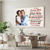 Custom Photo To My Loving Mom Canvas With Heartfelt Message Personalized Mother’s Day Gift For Mommy From Daughter