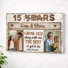 Custom Photo Wall Art Celebrating Years Together Canvas Personalized Grow Old Along With Me Gift Anniversary
