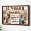 Custom Photo Wall Art Celebrating Years Together Canvas Personalized Grow Old Along With Me Gift Anniversary