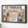 Custom Photo Wall Art Celebrating Years Together Canvas Personalized Grow Old Along With Me Gift Anniversary