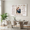 Custom Photo When I Say Love You More Wall Art Personalized Romantic Canvas For Couples Anniversary Gift Husband