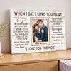 Custom Photo When I Say Love You More Wall Art Personalized Romantic Canvas For Couples Anniversary Gift Husband