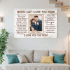 Custom Photo When I Say Love You More Wall Art Personalized Romantic Canvas For Couples Anniversary Gift Husband