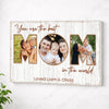 Custom Photo You Are The Best Mom In World Canvas Wall Art Personalized Gift For Mommy From Son Or Daughter - No Frame