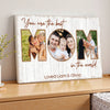 Custom Photo You Are The Best Mom In World Canvas Wall Art Personalized Gift For Mommy From Son Or Daughter