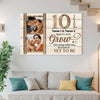 Personalized 10 Years Anniversary Grow Old Along With Me Canvas Wall Art Custom Photo For Husband And Wife