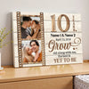 Personalized 10 Years Anniversary Grow Old Along With Me Canvas Wall Art Custom Photo For Husband And Wife