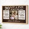 Custom Years Together We Build A Life Loved Canvas Wall Art Personalized Romantic Decor For Couple Anniversary Wedding