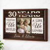 Custom Years Together We Build A Life Loved Canvas Wall Art Personalized Romantic Decor For Couple Anniversary Wedding