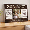 Custom Years Together We Build A Life Loved Canvas Wall Art Personalized Romantic Decor For Couple Anniversary Wedding