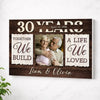 Custom Years Together We Build A Life Loved Canvas Wall Art Personalized Romantic Decor For Couple Anniversary Wedding