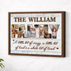 Family Photo Collage Canvas Personalized A Little Bit of Loud Whole Lot Love Custom Gift for Mom or Dad - Brown Frame