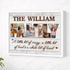 Family Photo Collage Canvas Personalized A Little Bit of Loud Whole Lot Love Custom Gift for Mom or Dad - White Frame