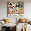 Family Photo Collage Custom Canvas Love Heart Personalized Wall Art Parents Gift For Children