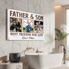 Father And Son Best Friends For Life Custom Canvas Dad Personalized Photo Wall Art Father’s Day Gift