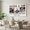 Father And Son Best Friends For Life Custom Canvas Dad Personalized Photo Wall Art Father’s Day Gift