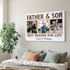 Father And Son Best Friends For Life Personalized Custom Photo Canvas Print Wall Art Father’s Day Gift for Dad