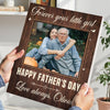 Personalized Forever Your Little Girl Canvas Wall Art Custom Photo Gift for Dad on Father’s Day