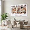 G-Pa And Grandson Best Friends For Life Personalized Custom Photo Canvas Print Wall Art Fathers Day Gift