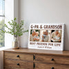 G-Pa And Grandson Best Friends For Life Personalized Custom Photo Canvas Print Wall Art Fathers Day Gift