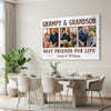Grampy And Grandson Best Friends For Life Personalized Custom Photo Canvas Print Wall Art Fathers Day Gift