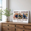 Grampy And Grandson Best Friends For Life Personalized Custom Photo Canvas Print Wall Art Fathers Day Gift
