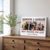 Grandpere And Grandson Best Friends For Life Personalized Custom Photo Canvas Print Wall Art Father’s Day Gift