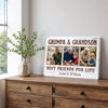 Grumpa And Grandson Best Friends For Life Personalized Custom Photo Canvas Print Wall Art Father’s Day Gift