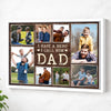 I Have A Hero Call Him Dad Custom Photo Canvas Father And Son Personalized Wall Art Father’s Day Gift For - White Frame