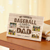 My Favorite Baseball Player Calls Me Dad - Custom Photo Canvas Gift