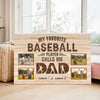 My Favorite Baseball Player Calls Me Dad - Custom Photo Canvas Gift