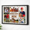 My Favorite Baseball Player Calls Me Mom Canvas Print Wall Art Personalized Custom Photo Mother’s Day Gift For Mommy