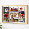 My Favorite Baseball Player Calls Me Mom Canvas Print Wall Art Personalized Custom Photo Mother’s Day Gift For Mommy