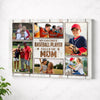 My Favorite Baseball Player Calls Me Mom Canvas Print Wall Art Personalized Custom Photo Mother’s Day Gift For Mommy