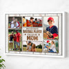 My Favorite Baseball Player Calls Me Mom Canvas Print Wall Art Personalized Custom Photo Mother’s Day Gift For Mommy