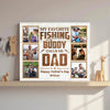 Personalized My Favorite Fishing Buddy Calls Me Dad Canvas Custom Photo Wall Art Gift for Father’s Day