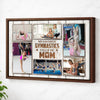 My Favorite Gymnastics Calls Me Mom Canvas Print Wall Art Personalized Custom Photo Mother’s Day Gift For Mommy - Brown