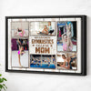 My Favorite Gymnastics Calls Me Mom Canvas Print Wall Art Personalized Custom Photo Mother’s Day Gift For Mommy - Black