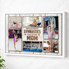 My Favorite Gymnastics Calls Me Mom Canvas Print Wall Art Personalized Custom Photo Mother’s Day Gift For Mommy - White